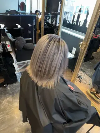 ミディアム カラー 店長 ハイトーン× 髪質改善/舘野 涼太のヘアスタイル