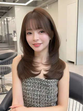 セミロング 韓国ヘア/レイヤー カット SAKURAのヘアスタイル