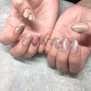 ロング カラー ヘアアレンジ キッズ ネイル マツエク・マツパ 福田 加奈のネイルデザイン