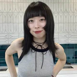 カラー 🌿新宿 カットモデル🫧のヘアスタイル