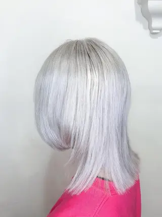 ミディアム カラー ✨デザインカラー✨ ハイトーン　森貴章のヘアスタイル