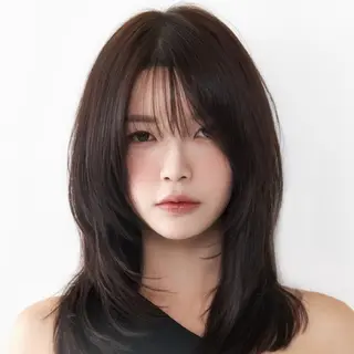 ミディアム 本場韓国ヘア特化 아이비/Aibiのヘアスタイル