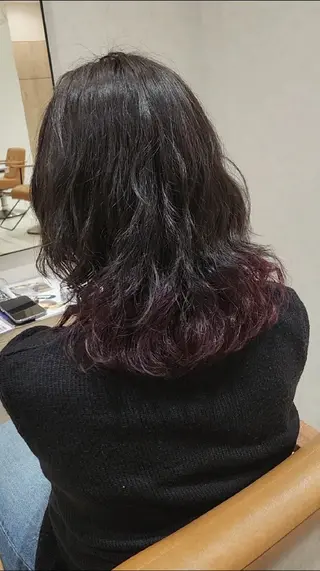 セミロング パーマ カラー 垢抜けパーマヘア🍯 ジルのヘアスタイル