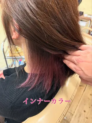 ミディアム 柘植 雅大のヘアスタイル