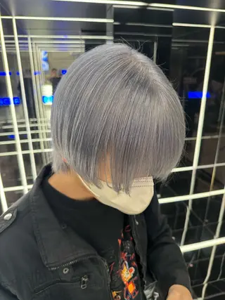 メンズ ふかじ/複雑履歴修正 縮毛矯正ブリーチのヘアスタイル