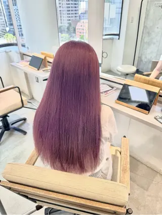 ミディアム カラー ai 梅田/暖色カラーのヘアスタイル