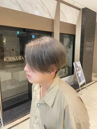 ショート カラー メンズ 岩崎 唯人のヘアスタイル