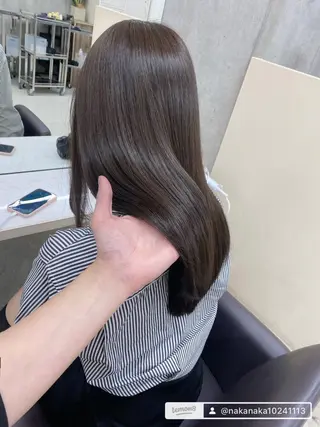 セミロング うる艶ヘア♡韓国好き 透明感　shotaのヘアスタイル