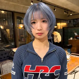 ショート カラー ヘアアレンジ ハイトーン/美髪矯正 🍃大江拓実のヘアスタイル