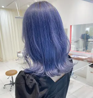 セミロング カラー ウルフカット ハッシュカット/七海のヘアスタイル