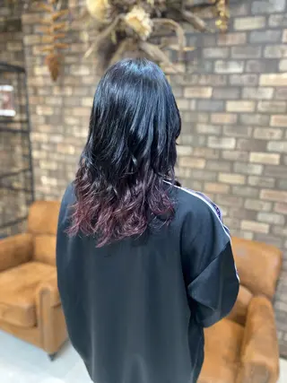 セミロング カラー ヘアアレンジ .・.艶髪ヘアケア サカモト.・.のヘアスタイル