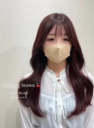 ロング カラー ワンホン×髪質改善 つのーか🩶🫧のヘアスタイル