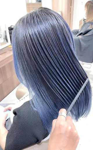 カラー セミロング 渡邊楓果／髪質改善 ブリーチ/カラーのヘアスタイル