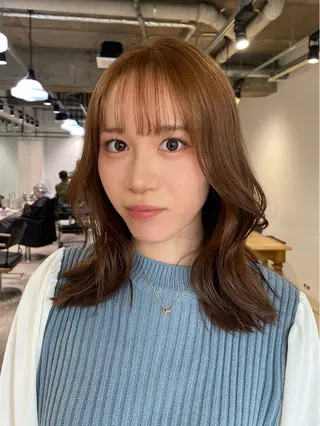 セミロング カラー ユウナ🎀レイヤー/ 暖色カラーのヘアスタイル