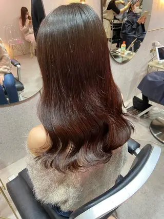 セミロング カラー 新宿/韓国ヘア 中明度カラー/かやのヘアスタイル