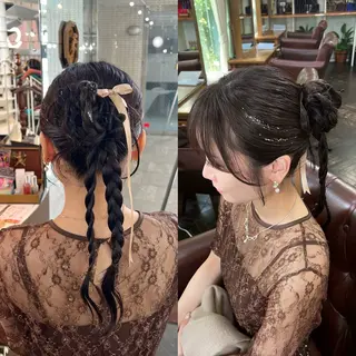 ロング ヘアアレンジ ハイライト/レイヤー /ハイトーン/AOIのヘアスタイル