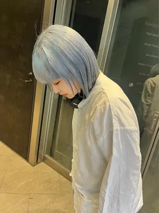 ミディアム カラー メンズパーマ💈藤田 晃志のヘアスタイル