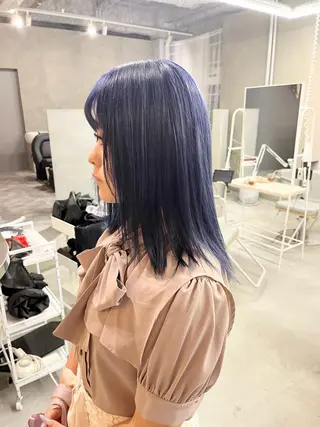 ミディアム カラー 前橋 姫奈のヘアスタイル