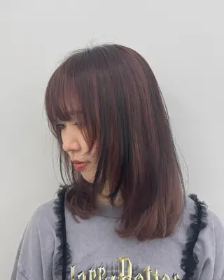 ミディアム ショート/ボブ レイヤー/チヨノのヘアスタイル