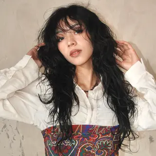 ロング カラー パーマ "ラフな雰囲気"🍃 パーマ🌀かんたまるのヘアスタイル