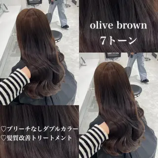 カラー 🤍ブリーチなし ブラウンhimi🤍のヘアスタイル