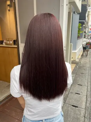 セミロング カラー miloc naha ナナカのヘアスタイル