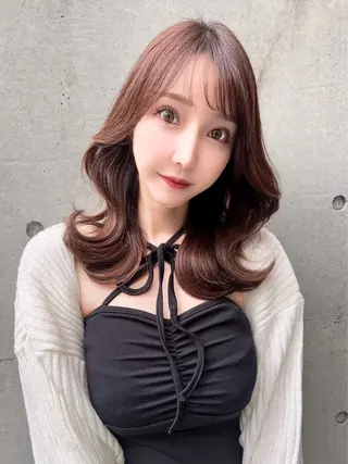 セミロング 🌷透明感カラー🌷 内田零菜のヘアスタイル