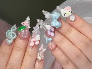 ネイル チップ長さ出し 専門店のネイルデザイン