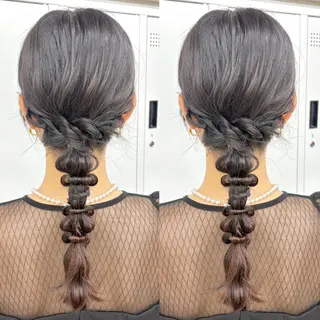 ロング ヘアアレンジ ヘアメ🎀推しカラー 🥣横浜/しほ🧸のヘアスタイル