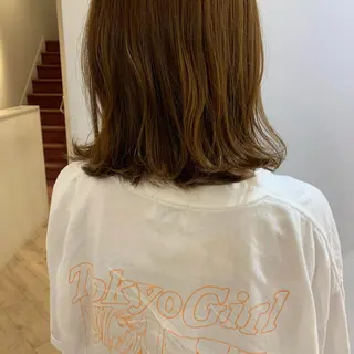 ミディアム カラー 野村 百花のヘアスタイル