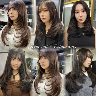 ロング カラー シールエクステ特化 ハイトーン、NANAのヘアスタイル