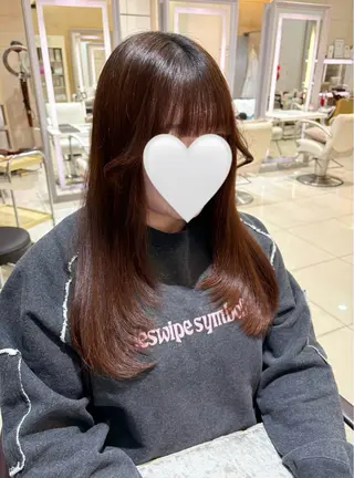 セミロング 韓国風レイヤー/ 銀座🤍Fukaのヘアスタイル