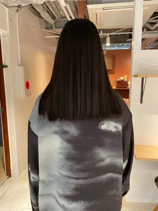 セミロング カラー レイヤー×初 パーマ|hinakoのヘアスタイル