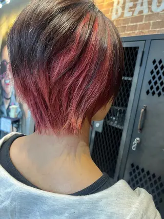 ショート カラー メンズ 久木原 ゆりのヘアスタイル