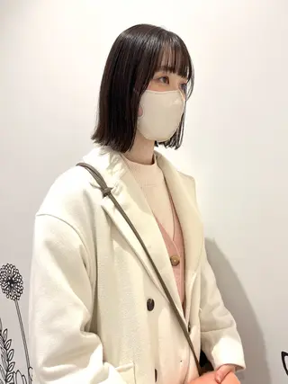 ショート カラー ヘアアレンジ 🌷ボブ/髪質改善 ストレートのヘアスタイル