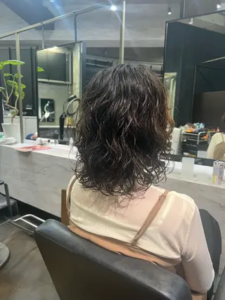 セミロング パーマ 松井美樹/似合わせ ガーリー・韓国のヘアスタイル