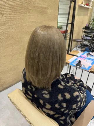 セミロング カラー ブリーチなしwカラー /艶カラー/oukaのヘアスタイル
