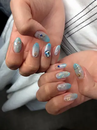 ロング カラー ヘアアレンジ キッズ ネイル マツエク・マツパ 福田 加奈のネイルデザイン