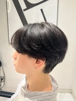 メンズ 艶くすみカラー /縮毛/川添桃花のヘアスタイル