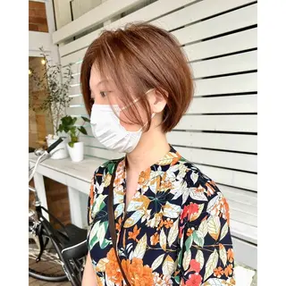 ショート 茅ヶ崎/ショートボブ /ハイトーン/片野のヘアスタイル