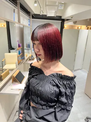 カラー kanta 梅田 韓国ハイトーンのヘアスタイル