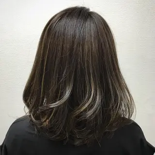 ミディアム カラー 吉森 満俊のヘアスタイル