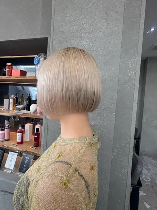 ボブ ミニボブ 透明感カラー颯空🎀のヘアスタイル