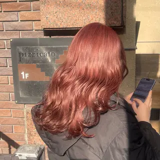 ロング カラー SERINA/ウルフ 、デザインカラーのヘアスタイル