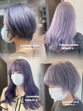 セミロング カラー 💋ハイトーンデザイ ンヘア💋A'nyuのヘアスタイル
