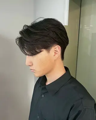 ミディアム パーマ 博多メンズサロン 田中のヘアスタイル