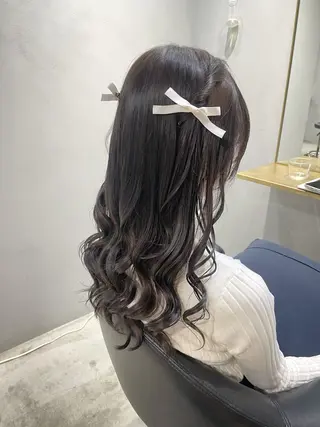 ロング ヘアアレンジ 【表参道】Ruri デジタルパーマのヘアスタイル