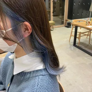 セミロング カラー fumi🪞血色感 アップ艶カラーのヘアスタイル