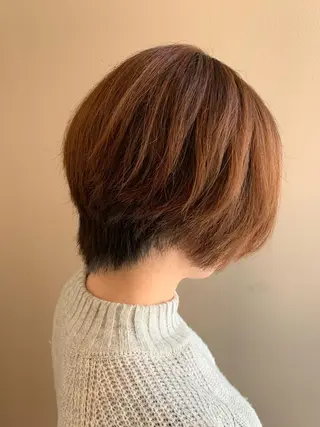 ショート 顔まわりカット✄ ベージュカラー🧸のヘアスタイル
