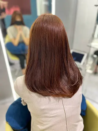 ミディアム カラー ヘアアレンジ レイヤー/髪質改善 縮毛/ハッシュカットのヘアスタイル